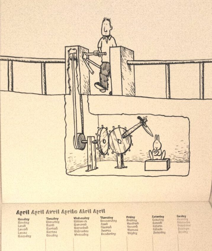 Suicide bunnies calendar, April 2014